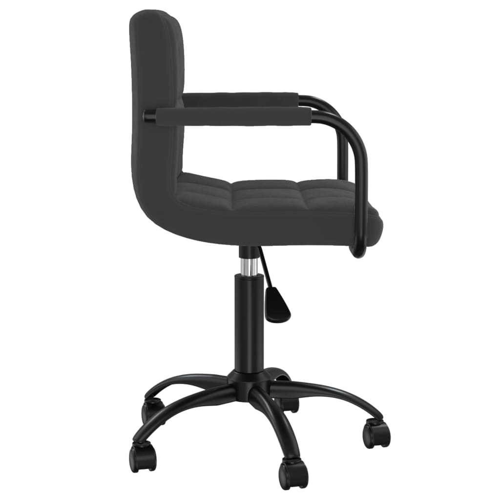 Swivel office chair, black, velvet