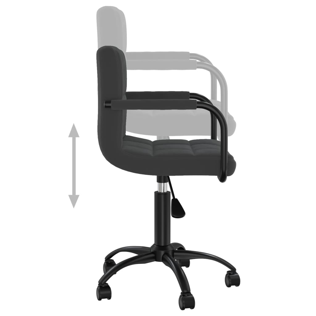 Swivel office chair, black, velvet