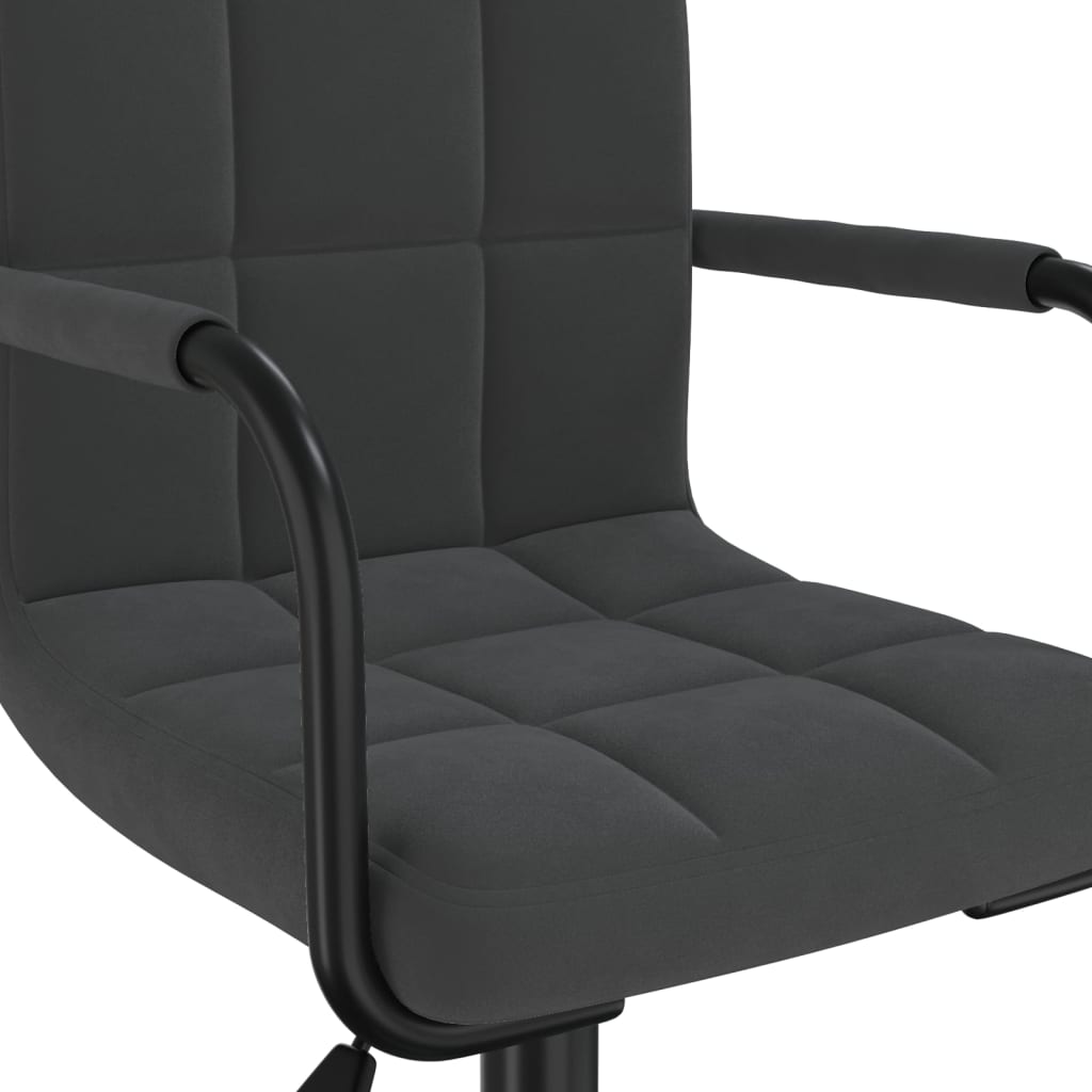 Swivel office chair, black, velvet