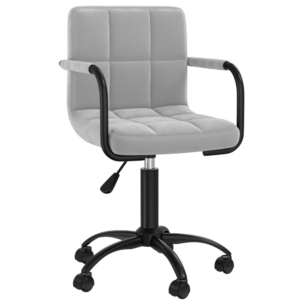 Swivel Dining Chairs, 2 pcs., Light Grey, Velvet