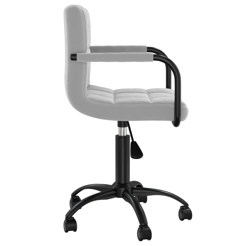Swivel Dining Chairs, 2 pcs., Light Grey, Velvet