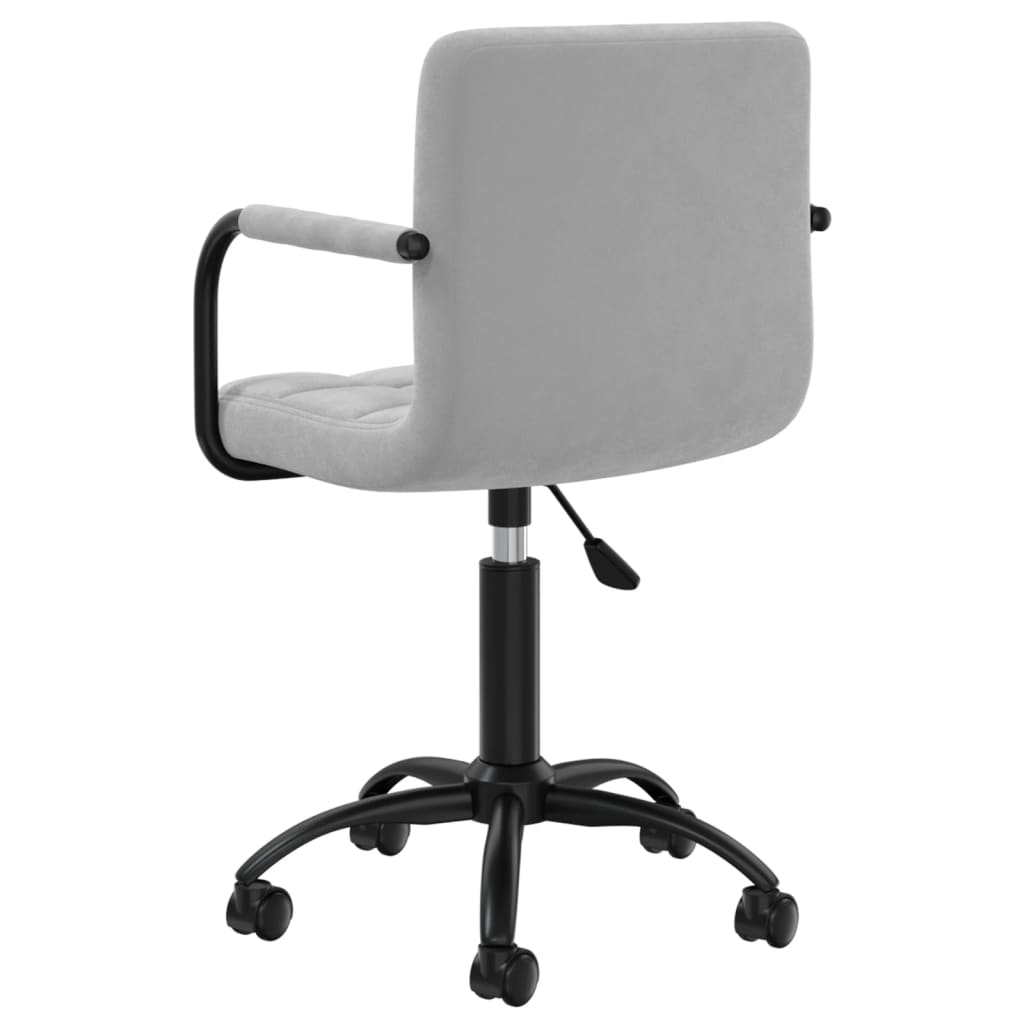 Swivel Dining Chairs, 2 pcs., Light Grey, Velvet