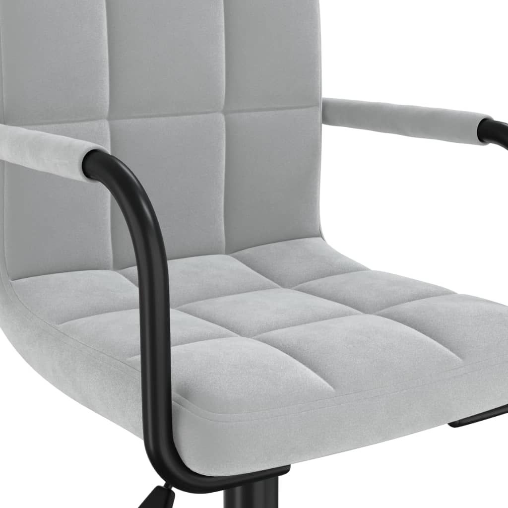 Swivel Dining Chairs, 2 pcs., Light Grey, Velvet