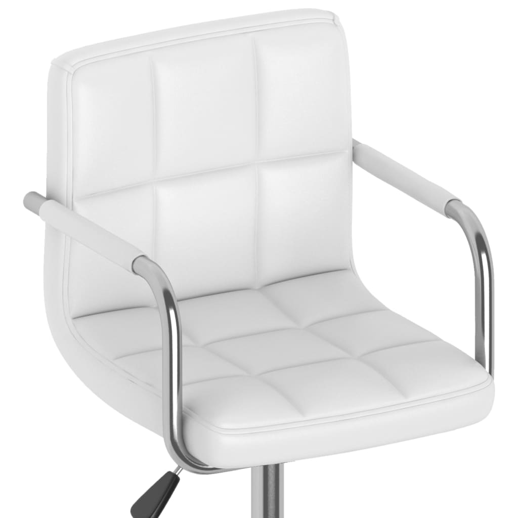 Swivel office chair, white, artificial leather