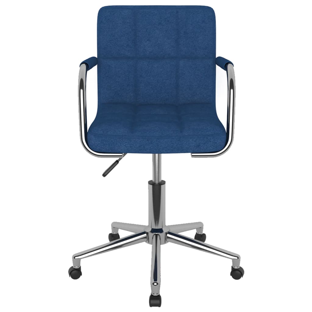 Swivel office chair, blue, fabric