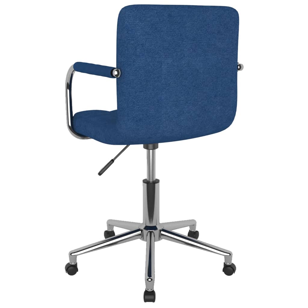 Swivel office chair, blue, fabric