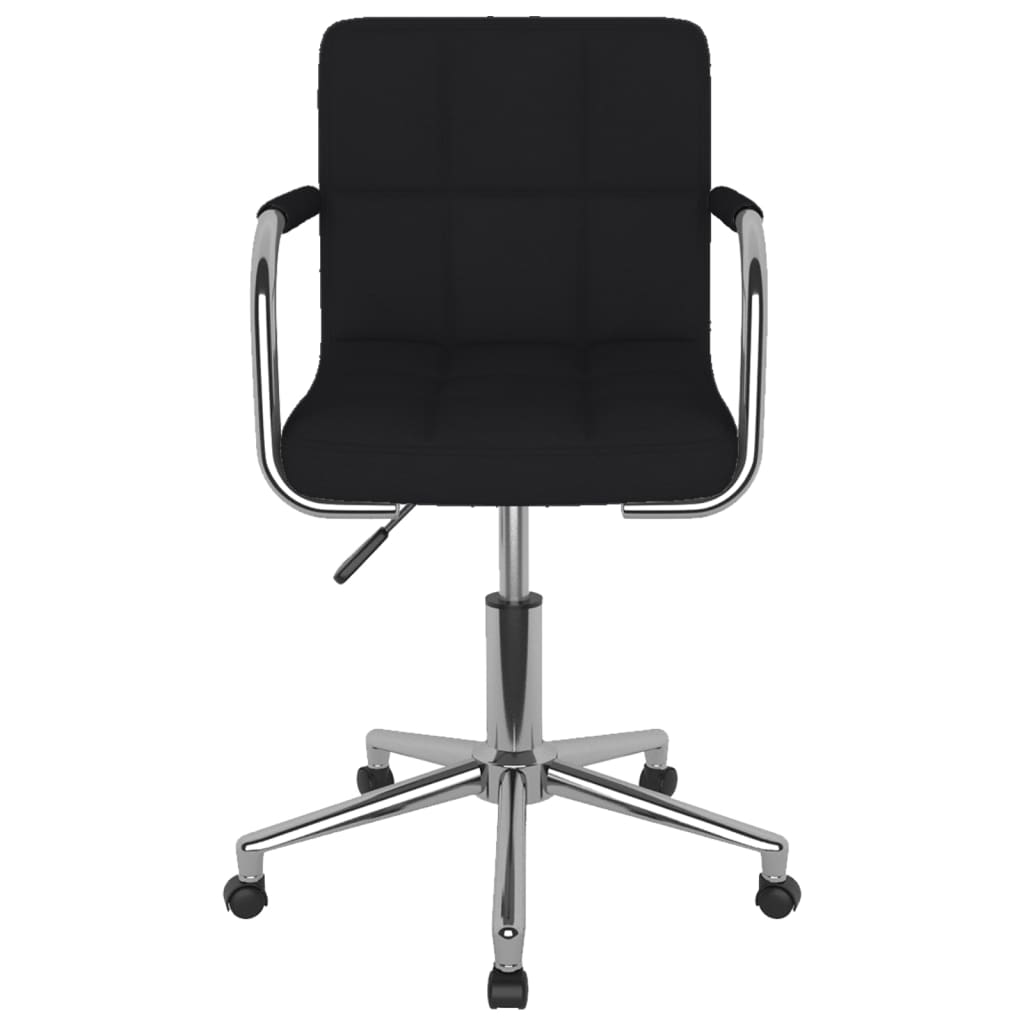 Swivel office chair, black, fabric