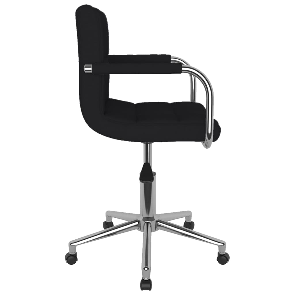 Swivel office chair, black, fabric