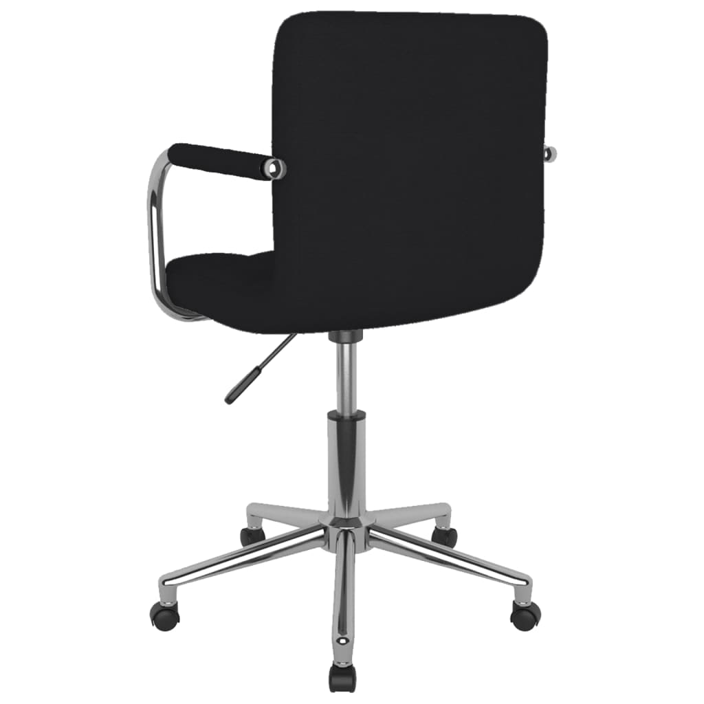 Swivel office chair, black, fabric
