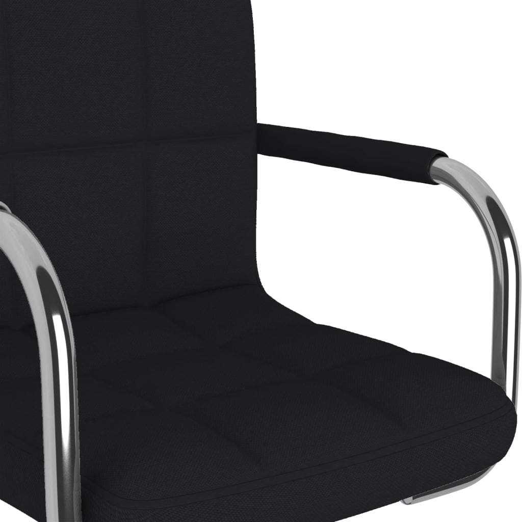 Swivel office chair, black, fabric