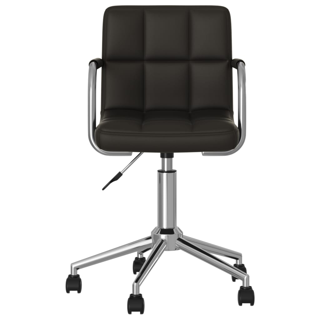 Swivel office chair, black, artificial leather