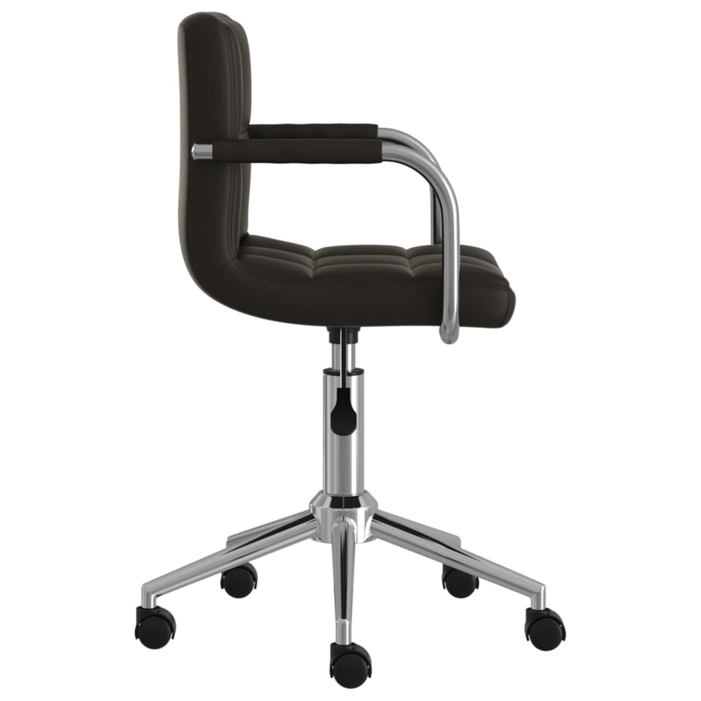 Swivel office chair, black, artificial leather