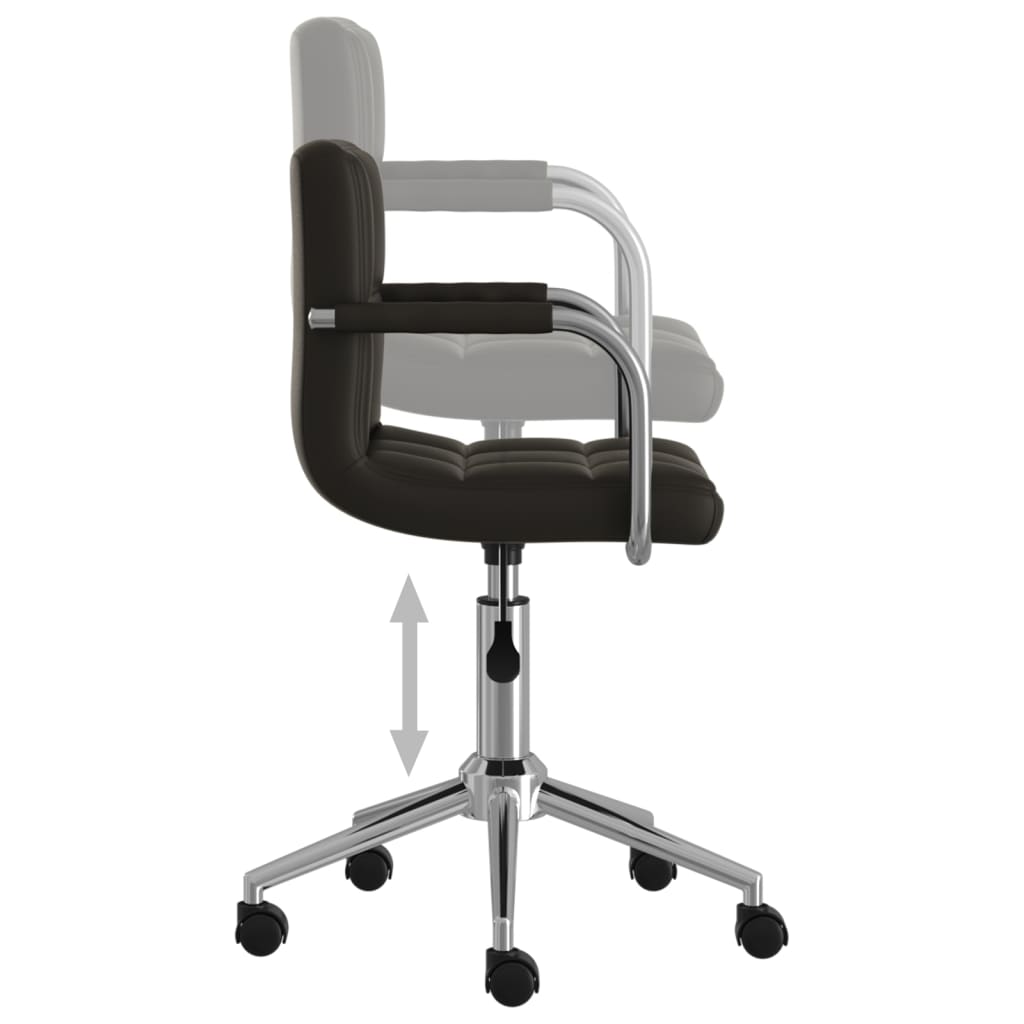 Swivel office chair, black, artificial leather