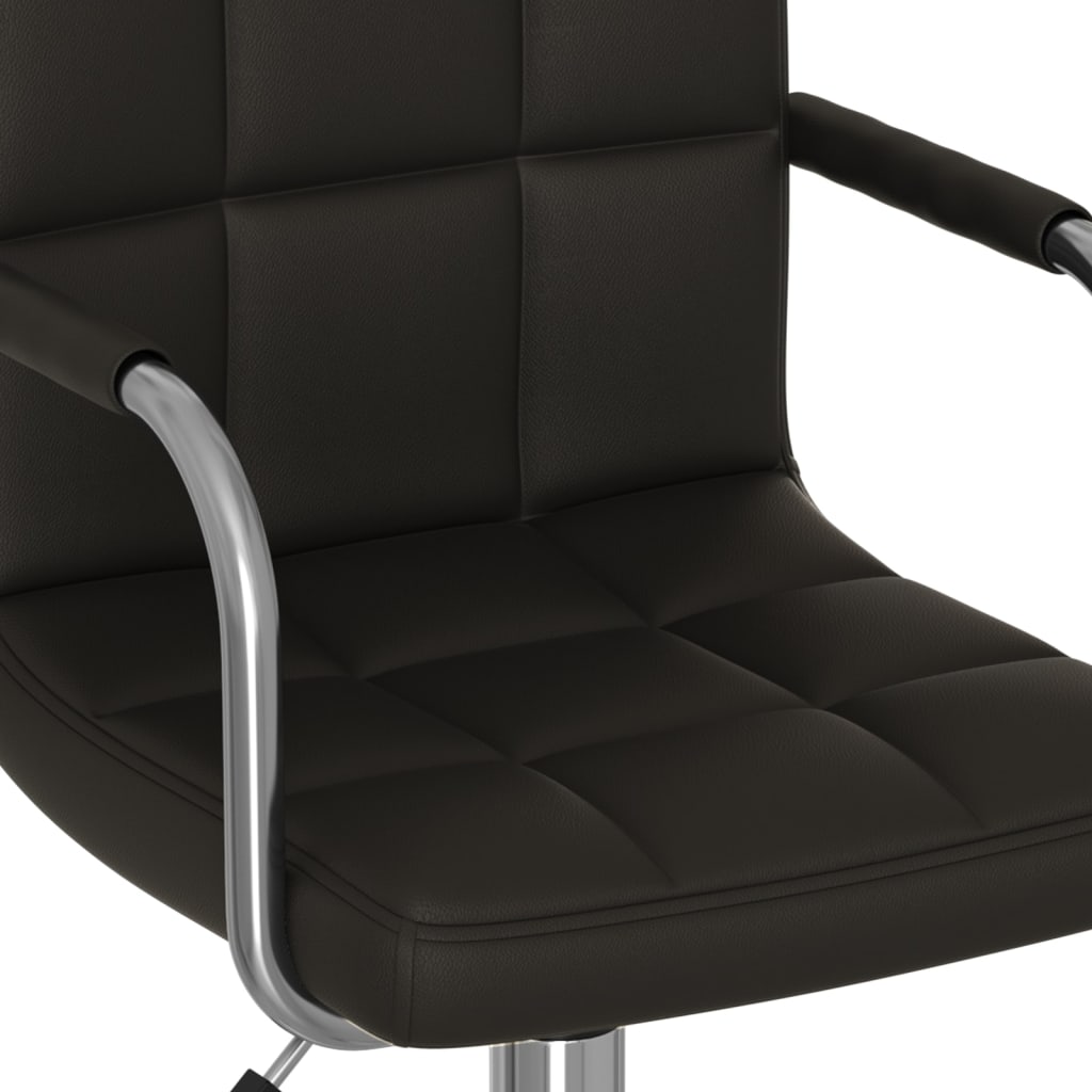 Swivel office chair, black, artificial leather