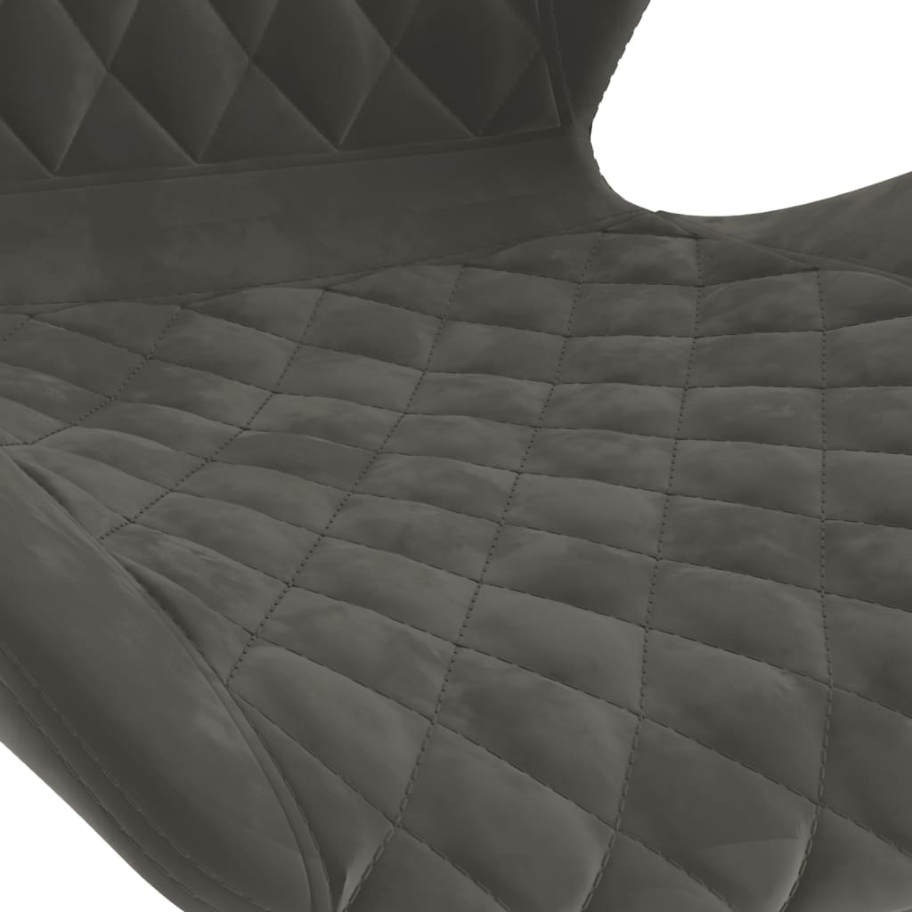 Bar stools, 2 pcs., dark grey, velvet