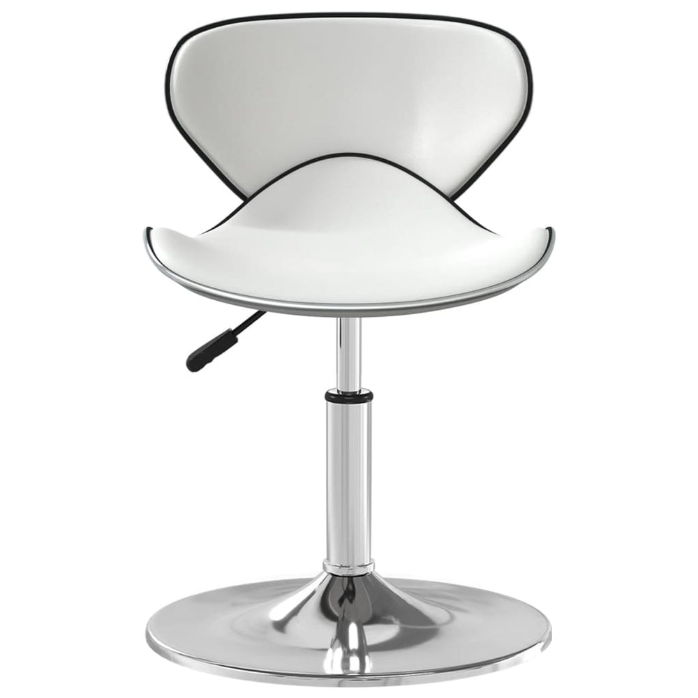 Bar stool, white, faux leather