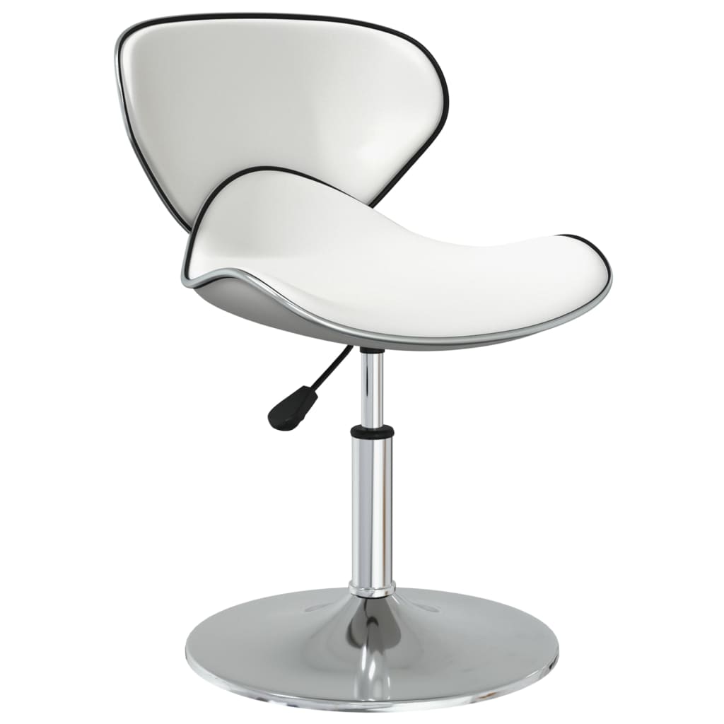 Dining chairs, 2 pcs., white, faux leather