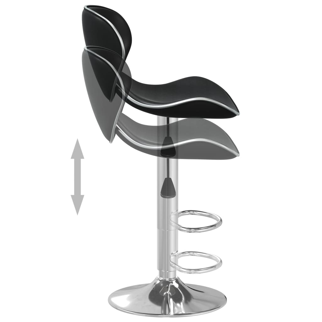 Bar stool, black, faux leather