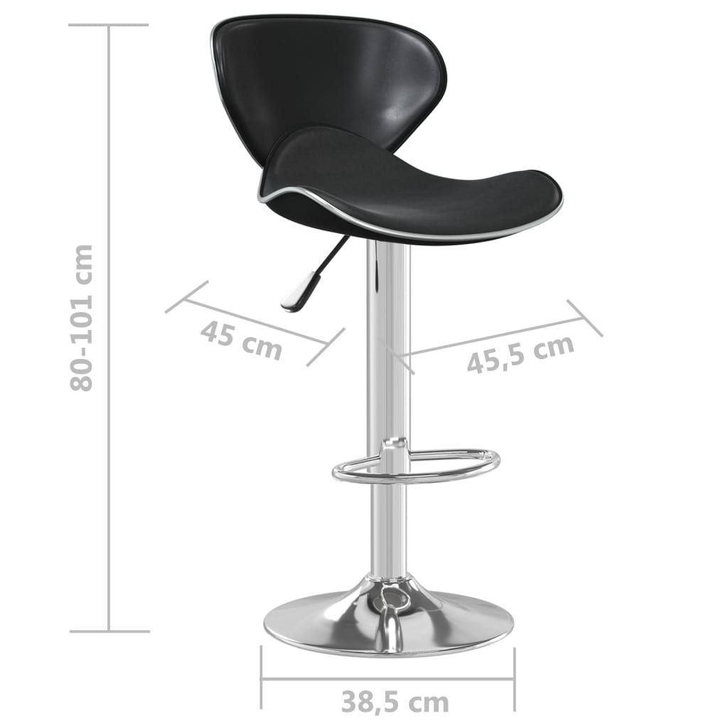 Bar stool, black, faux leather