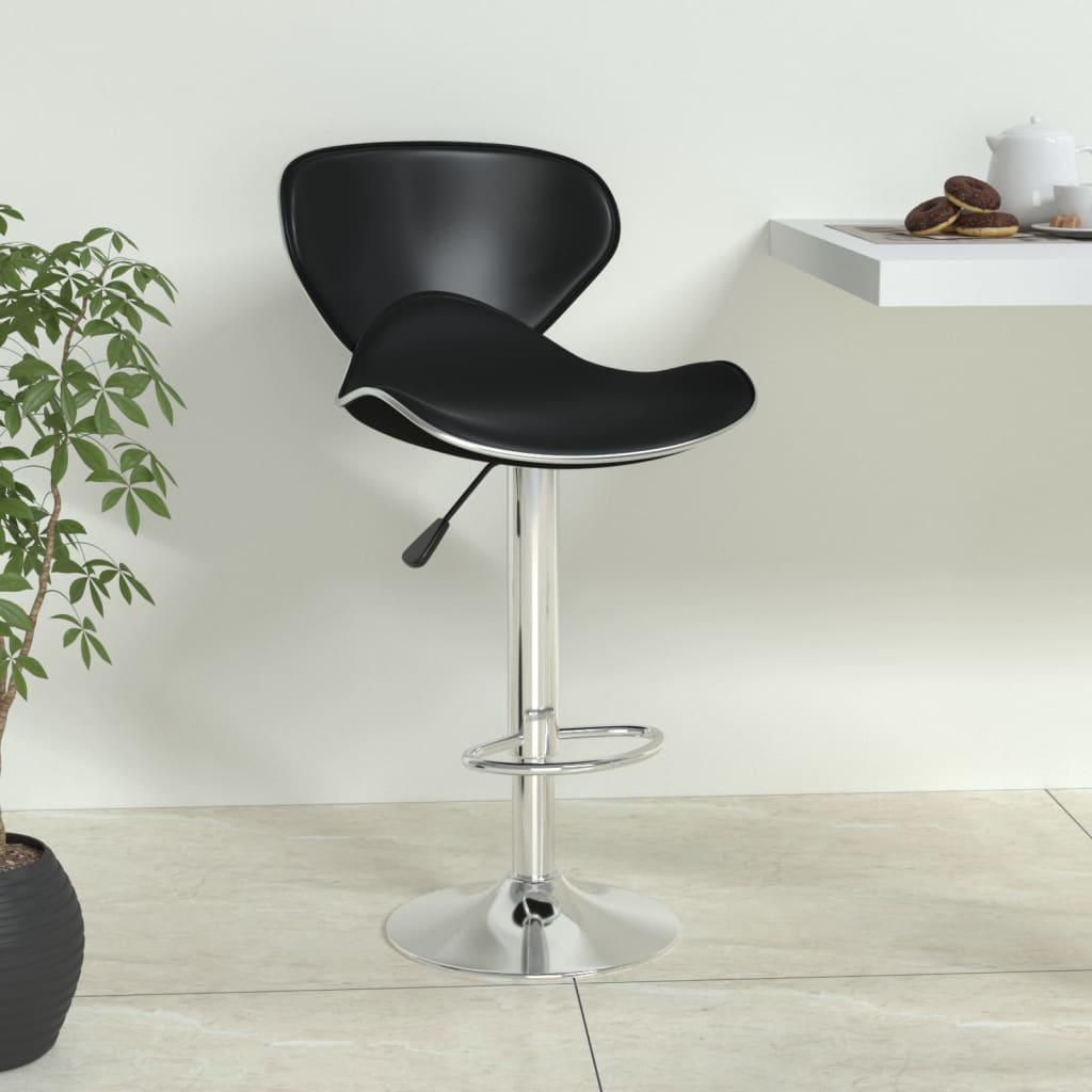 Bar stool, black, faux leather