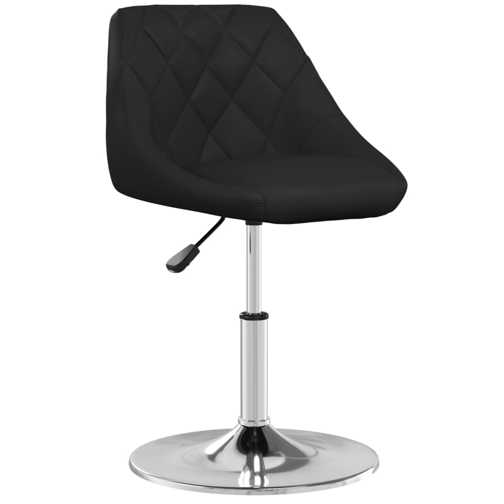 Dining chairs, 2 pcs, black, faux leather