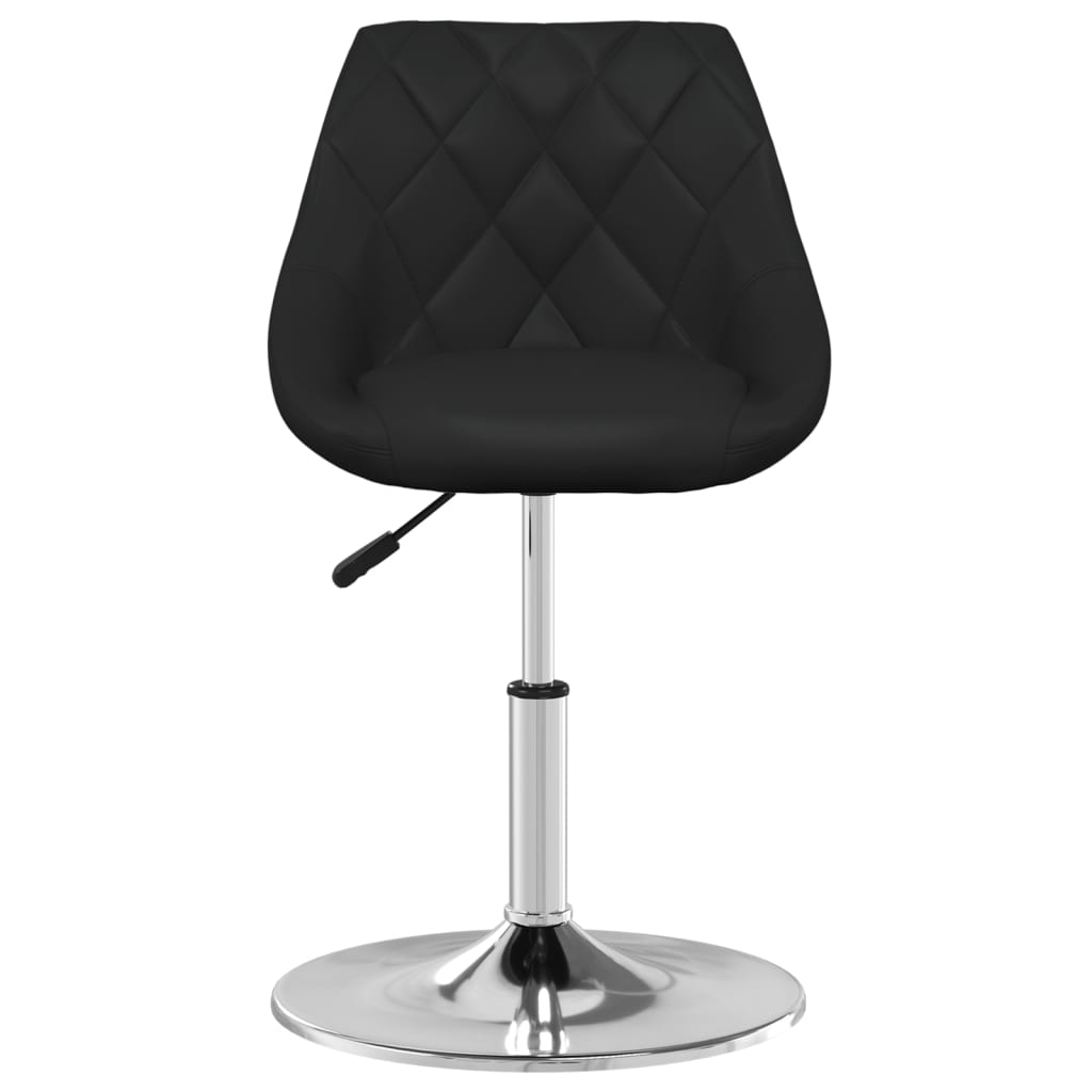 Dining chairs, 2 pcs, black, faux leather