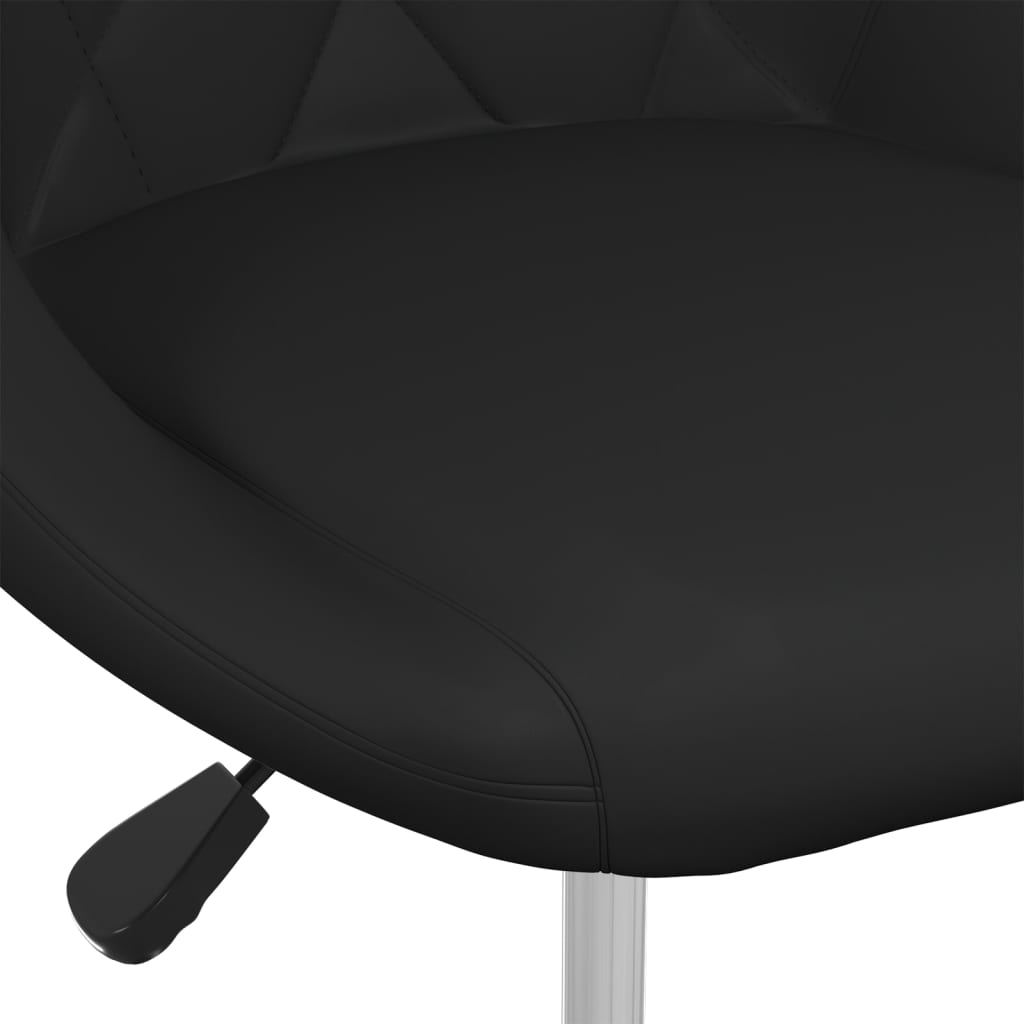 Dining chairs, 2 pcs, black, faux leather