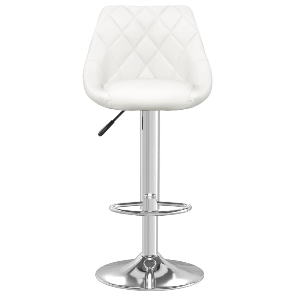 Bar stool, white, faux leather