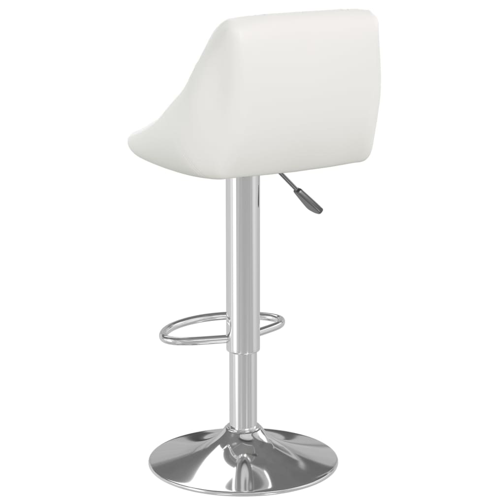 Bar stool, white, faux leather