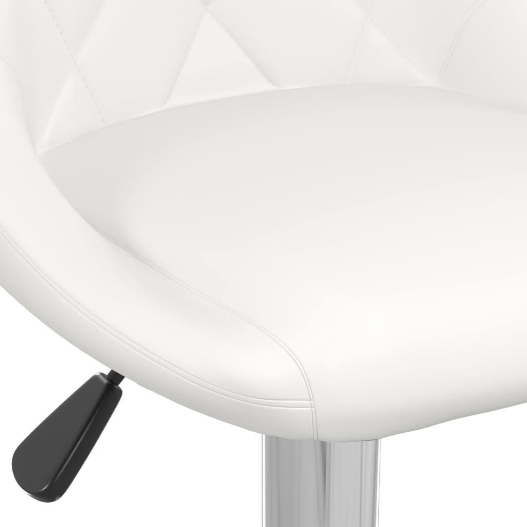 Bar stool, white, faux leather