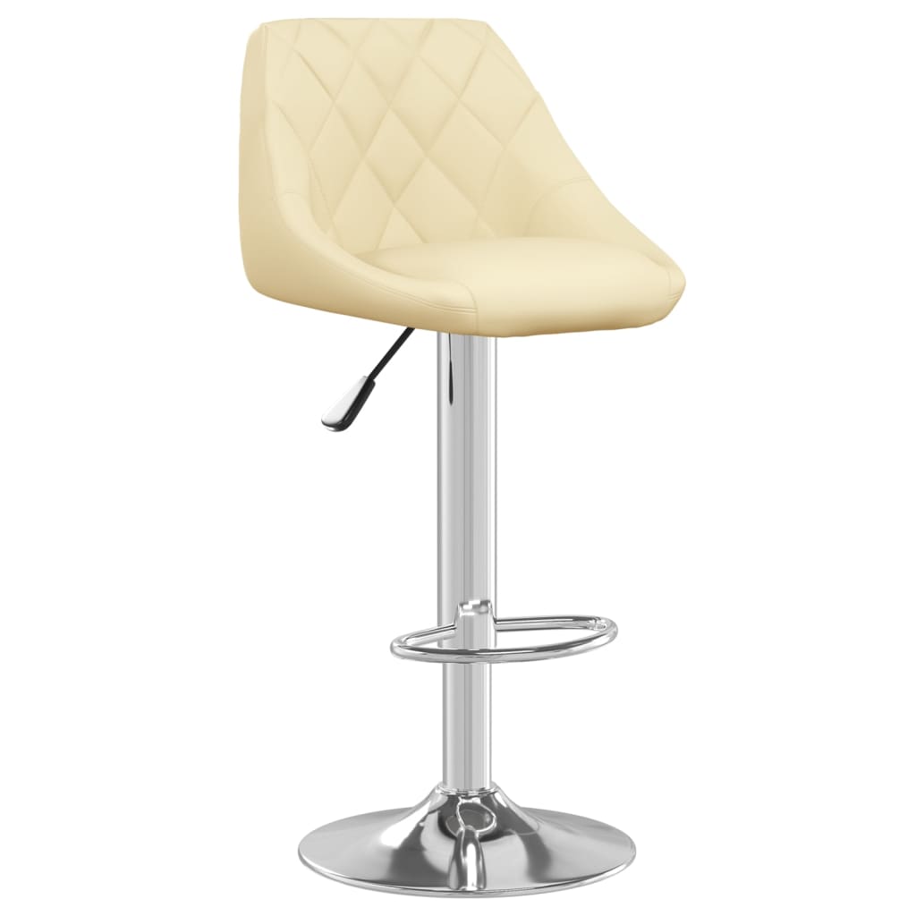 Bar stools, 2 pcs., cream, artificial leather
