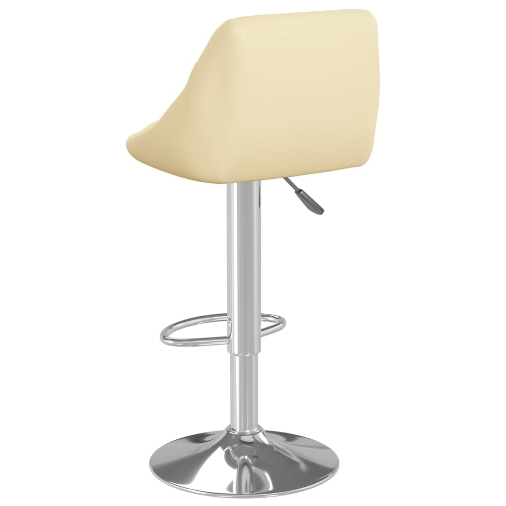 Bar stools, 2 pcs., cream, artificial leather