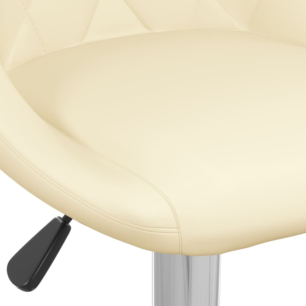 Bar stools, 2 pcs., cream, artificial leather