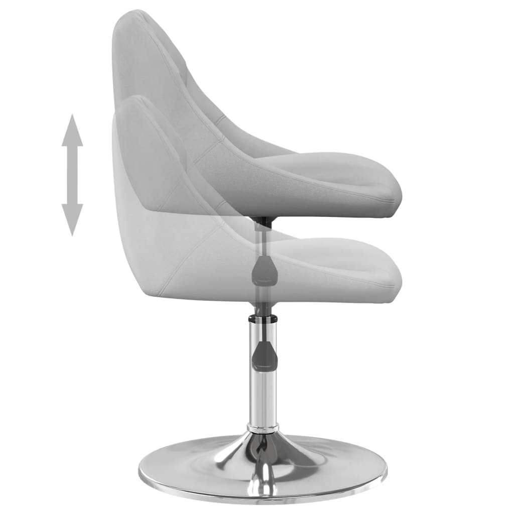 Swivel Dining Chairs, 2 pcs., Light Grey, Velvet