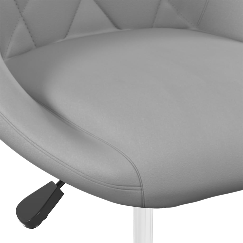 Swivel Dining Chairs, 2 pcs., Light Grey, Velvet
