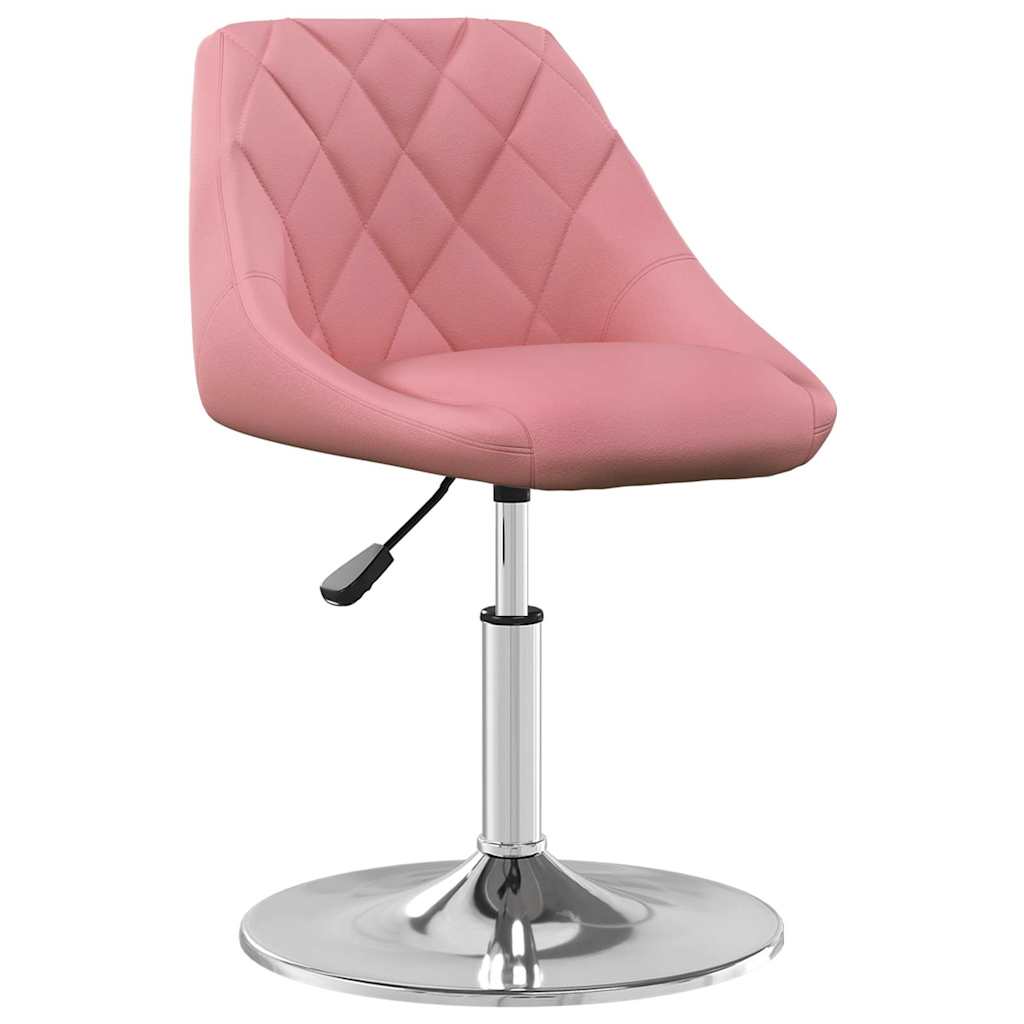 Swivel Dining Chairs, 2 pcs, Pink, Velvet