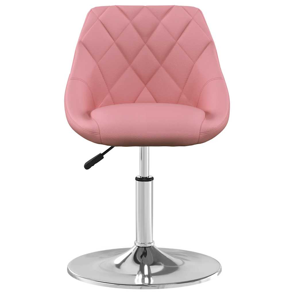 Swivel Dining Chairs, 2 pcs, Pink, Velvet