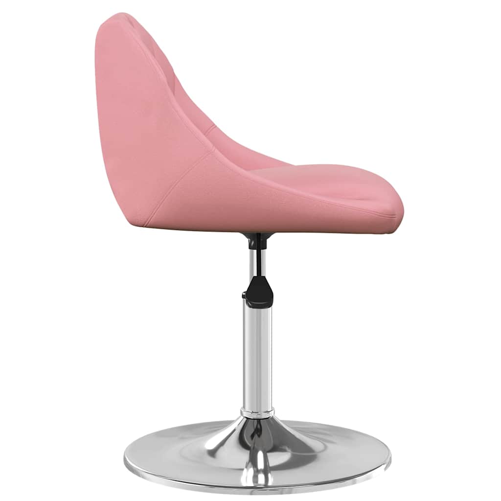Swivel Dining Chairs, 2 pcs, Pink, Velvet