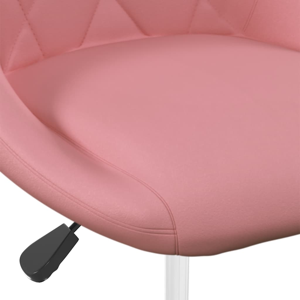 Swivel Dining Chairs, 2 pcs, Pink, Velvet