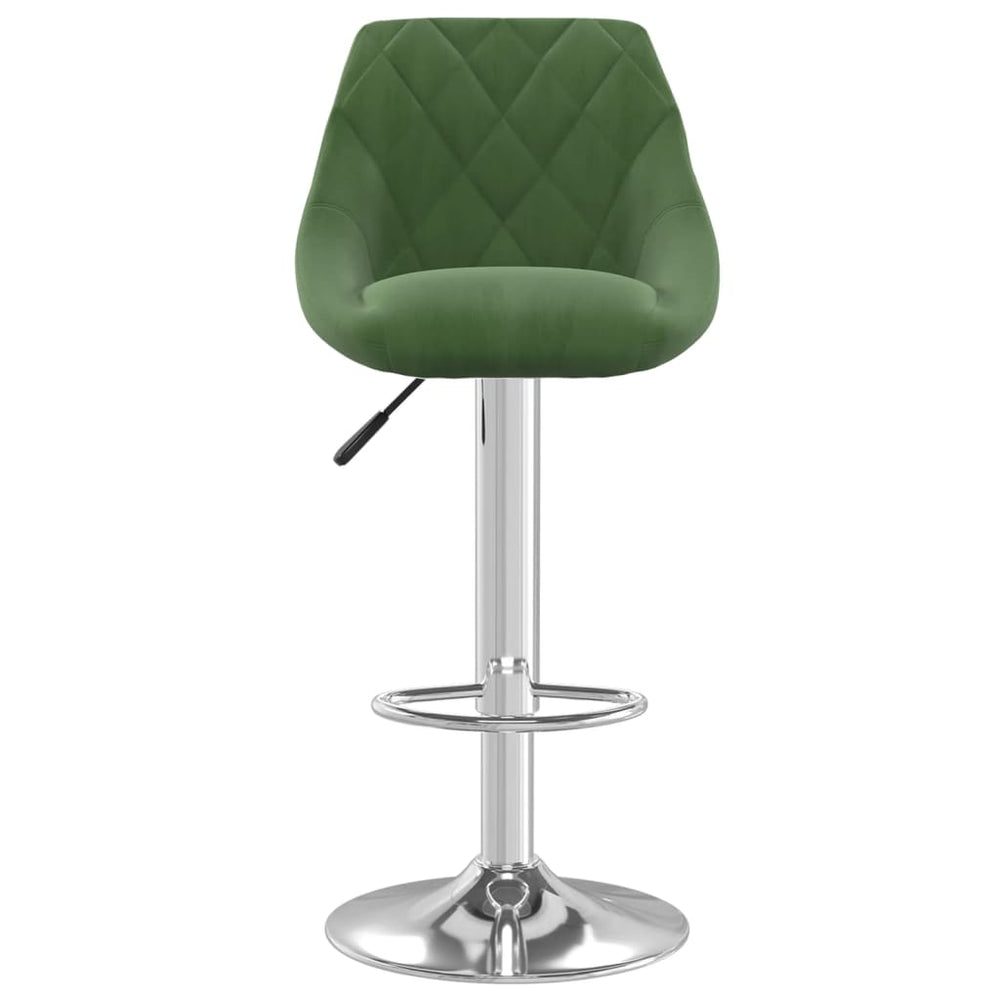Bar stool, dark green, velvet