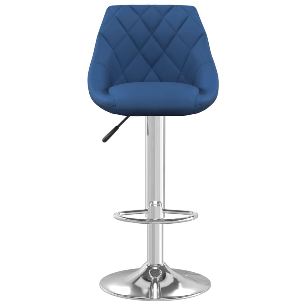 Bar stool, blue, velvet
