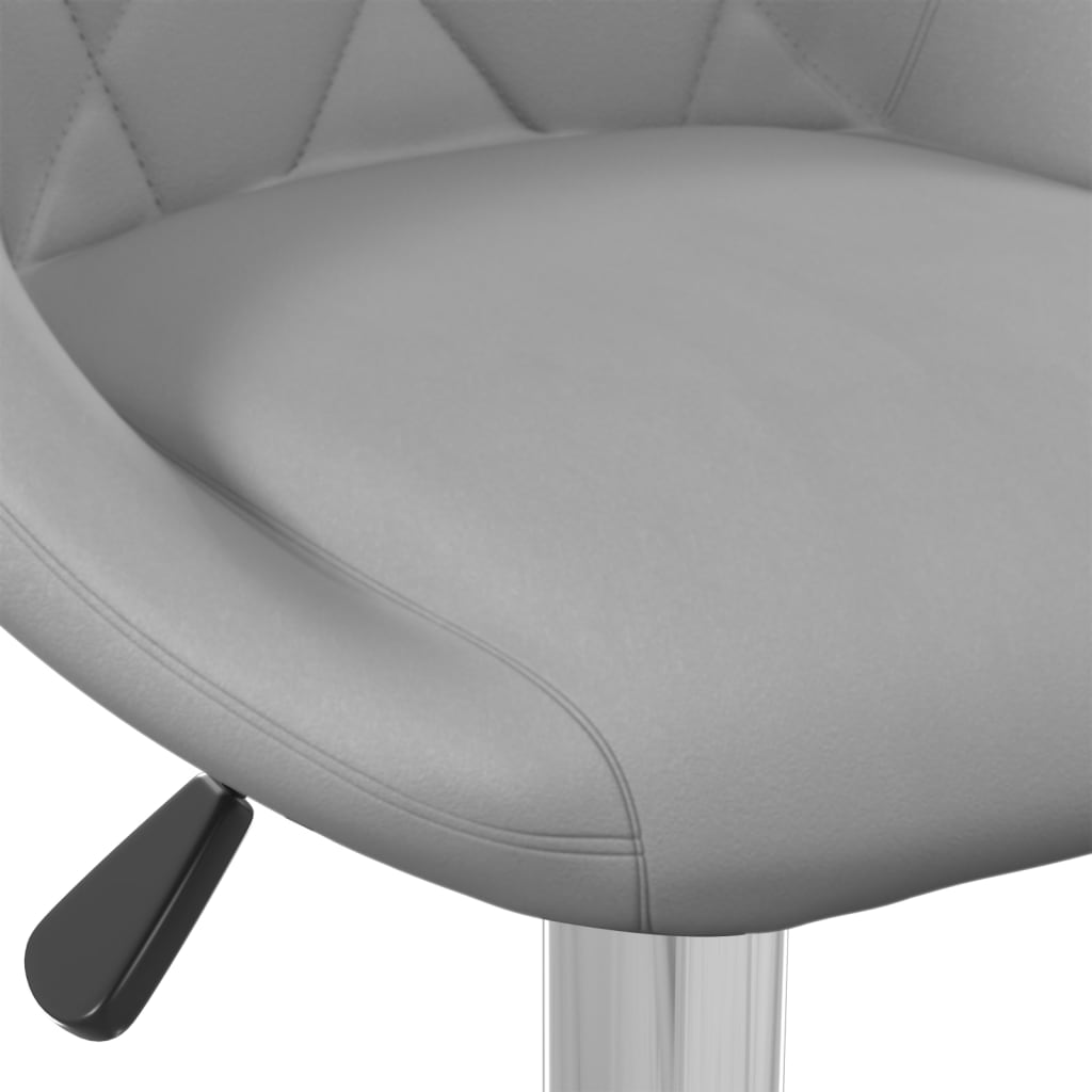 Bar stools, 2 pcs, light grey, velvet