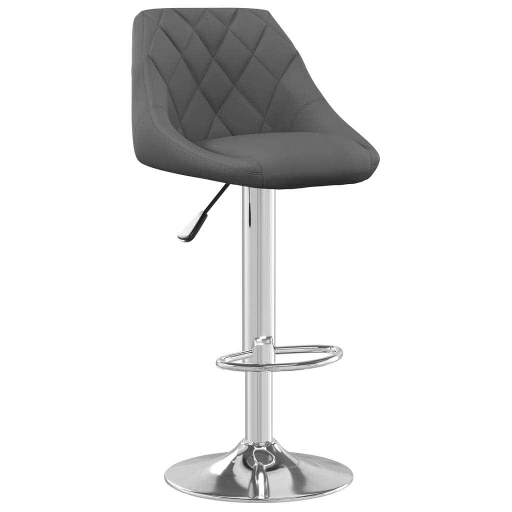 Bar stools, 2 pcs., dark grey, velvet