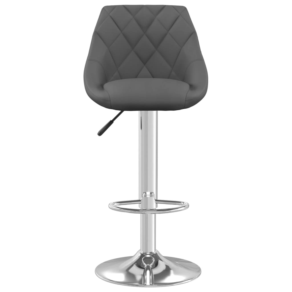 Bar stools, 2 pcs., dark grey, velvet
