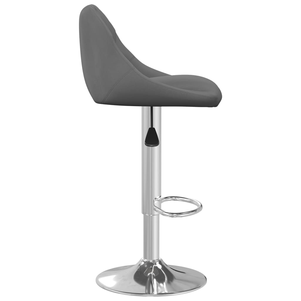 Bar stools, 2 pcs., dark grey, velvet