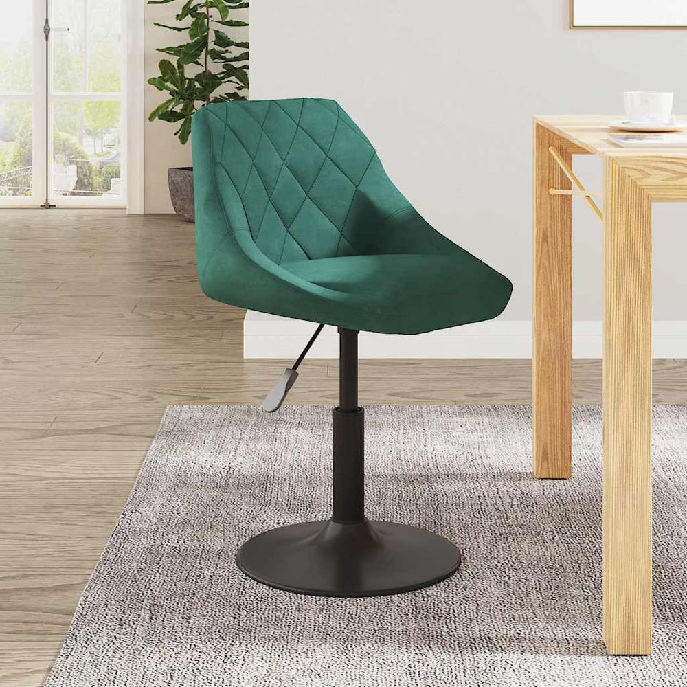 Bar stool, dark green, velvet