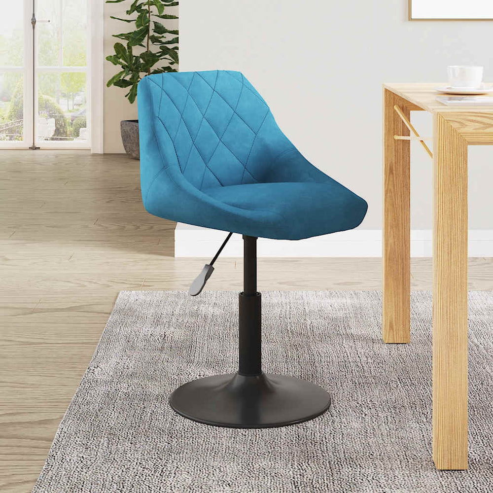 Bar stool, blue, velvet