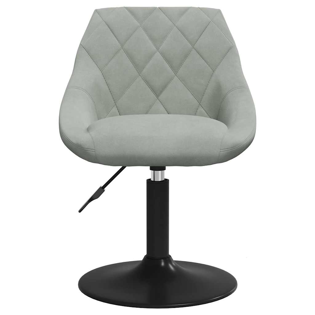 Swivel Dining Chairs, 2 pcs., Light Grey, Velvet
