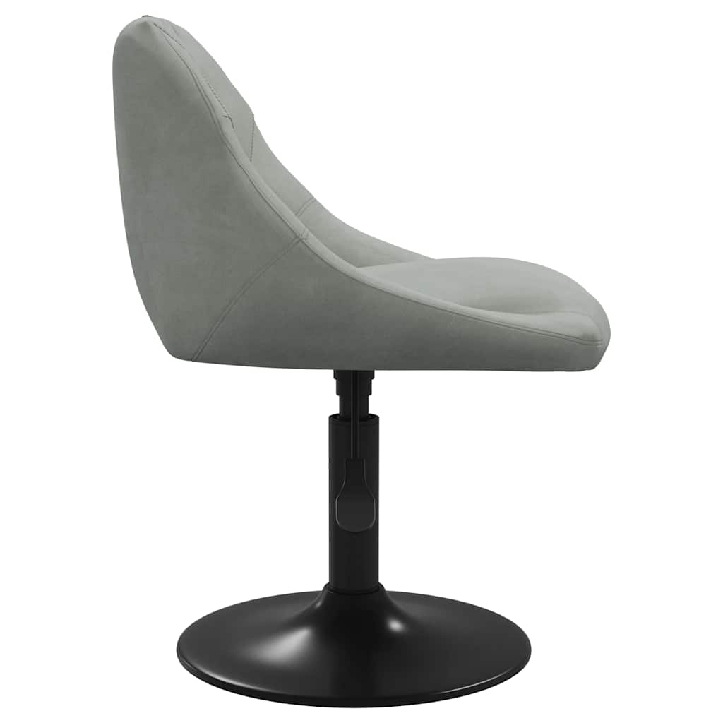 Swivel Dining Chairs, 2 pcs., Light Grey, Velvet