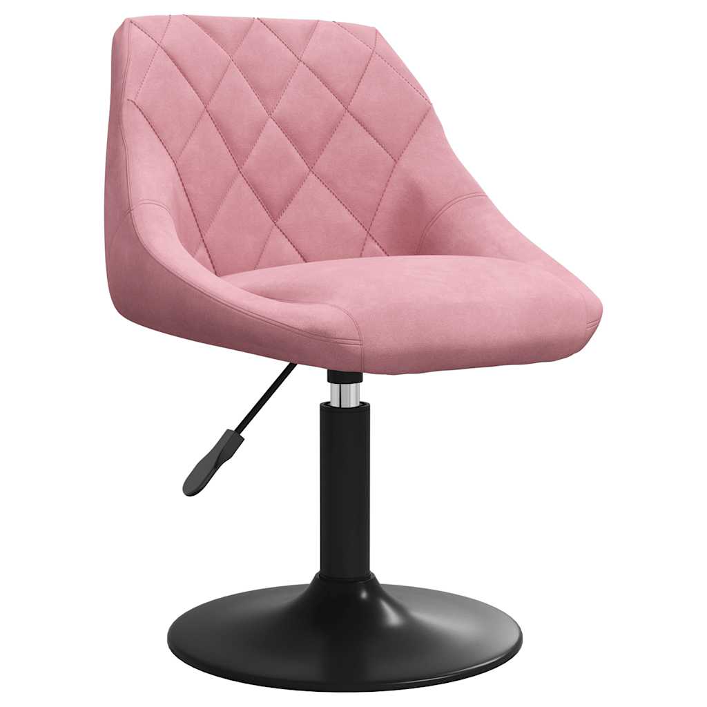 Swivel Dining Chairs, 2 pcs, Pink, Velvet